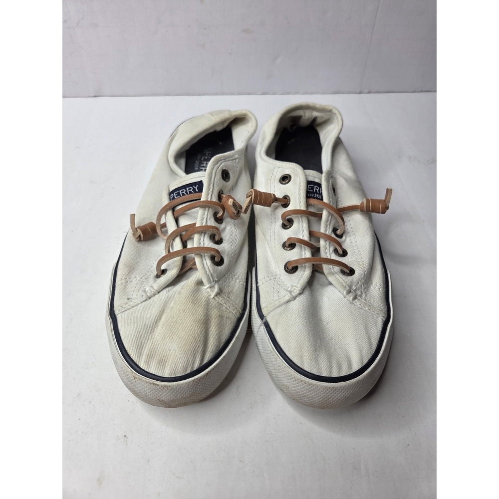 Sperry Top-Sider‎ Crest Vibe Womens 8.5 M White Canvas Sneakers STS95128